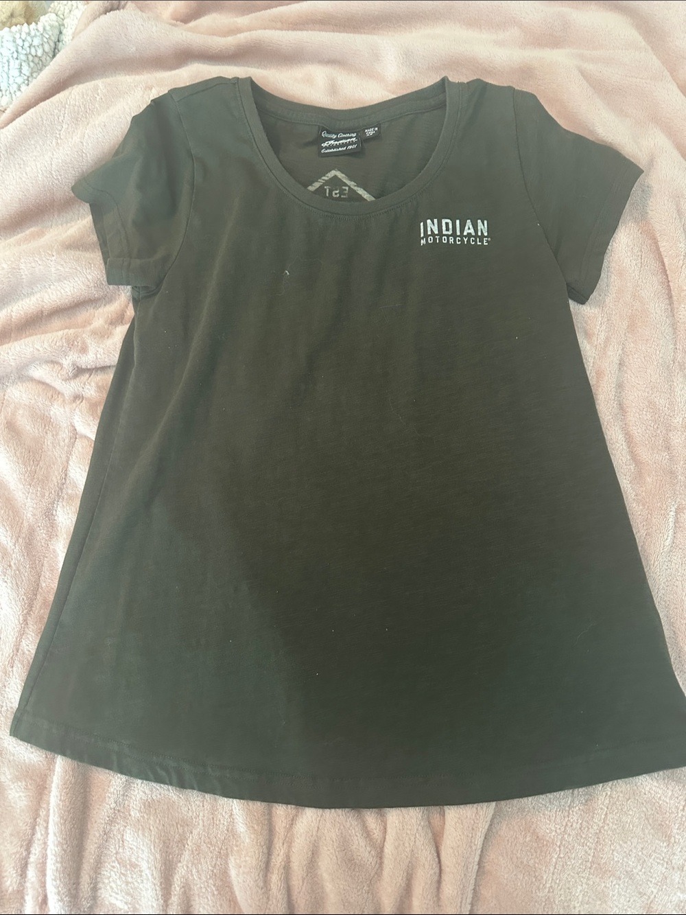 Indian Motorcycle Women's Black Short Sleeve Logo Tee